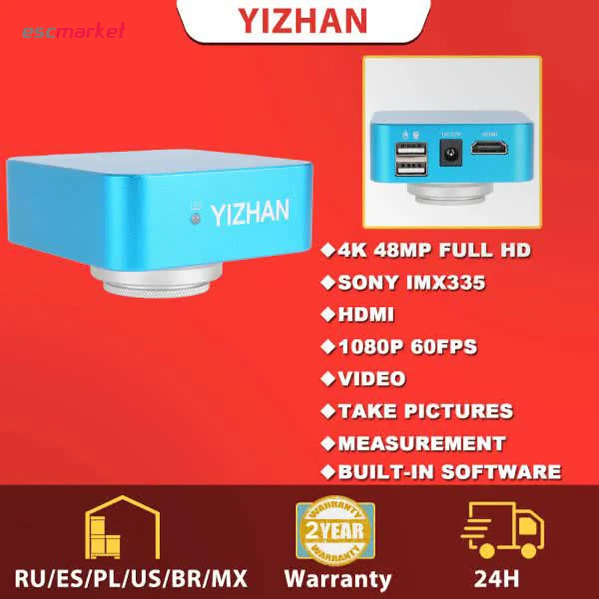 دوربین 48 مگاپیکسل YIZHAN مدل XH3007- با نرم افزار اندازه گیری و موس — تصویر ۷
