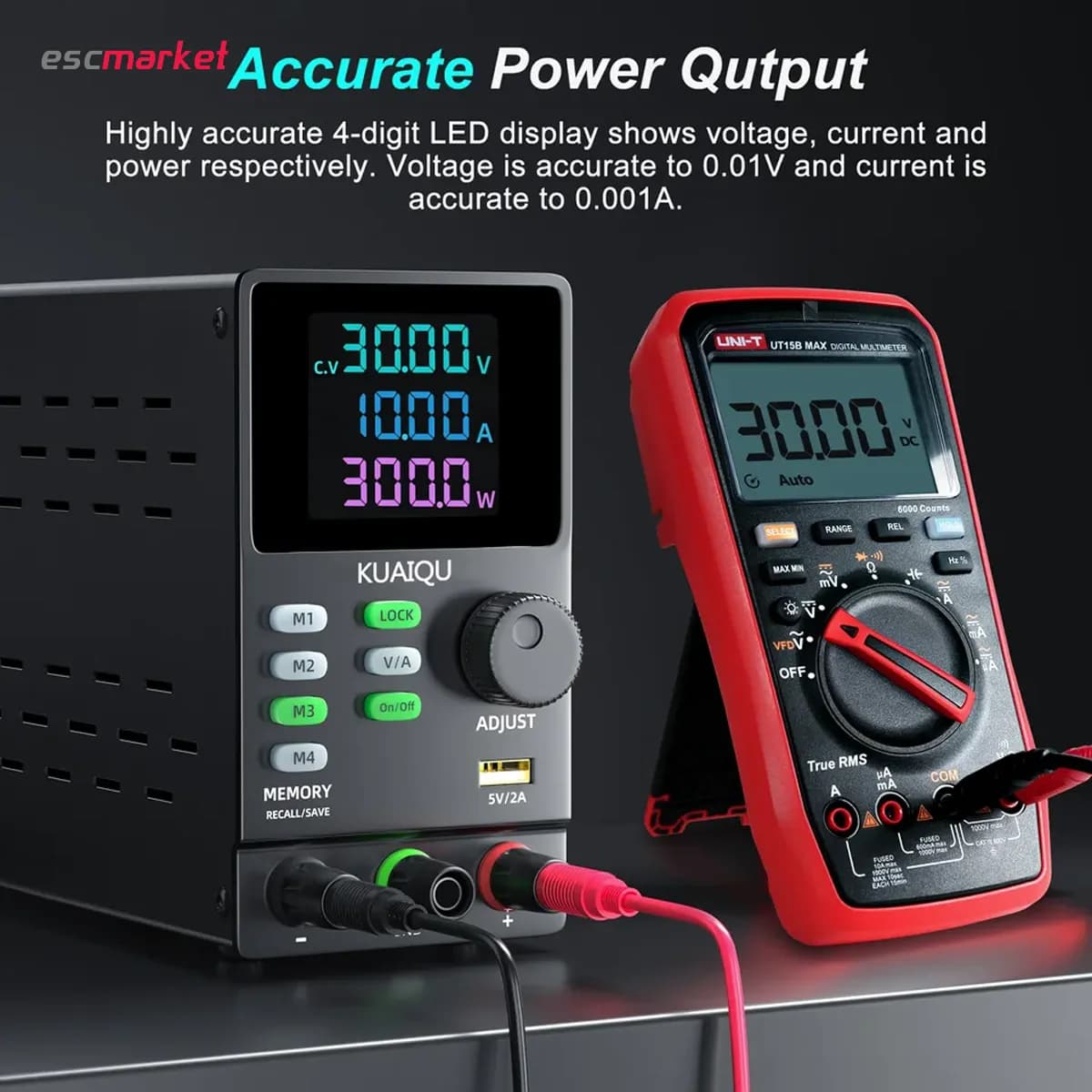 منبع تغذیه 30 ولت 10 آمپر سویچینگ KUAIQU مدل SPPS-3010D — تصویر ۷