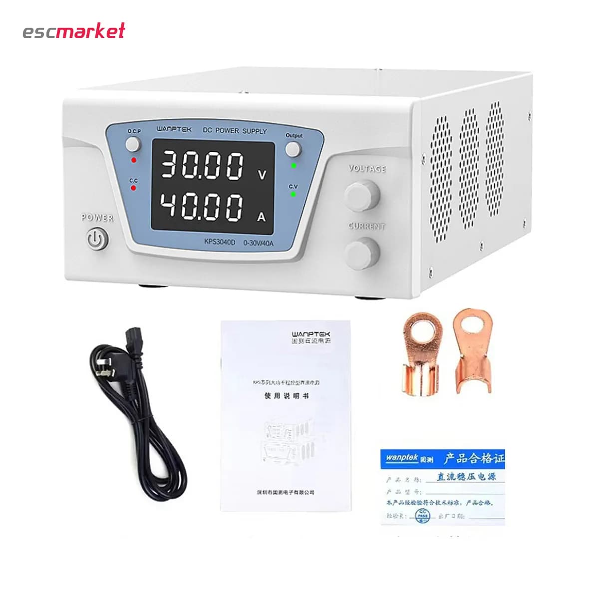 منبع تغذیه 30 ولت 40 آمپر سوئیچینگ WANPTEK مدل KPS3040D — تصویر ۴