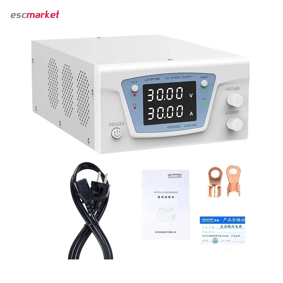 منبع تغذیه 30 ولت 30 آمپر سوئیچینگ WANPTEK مدل KPS3030D — تصویر ۴
