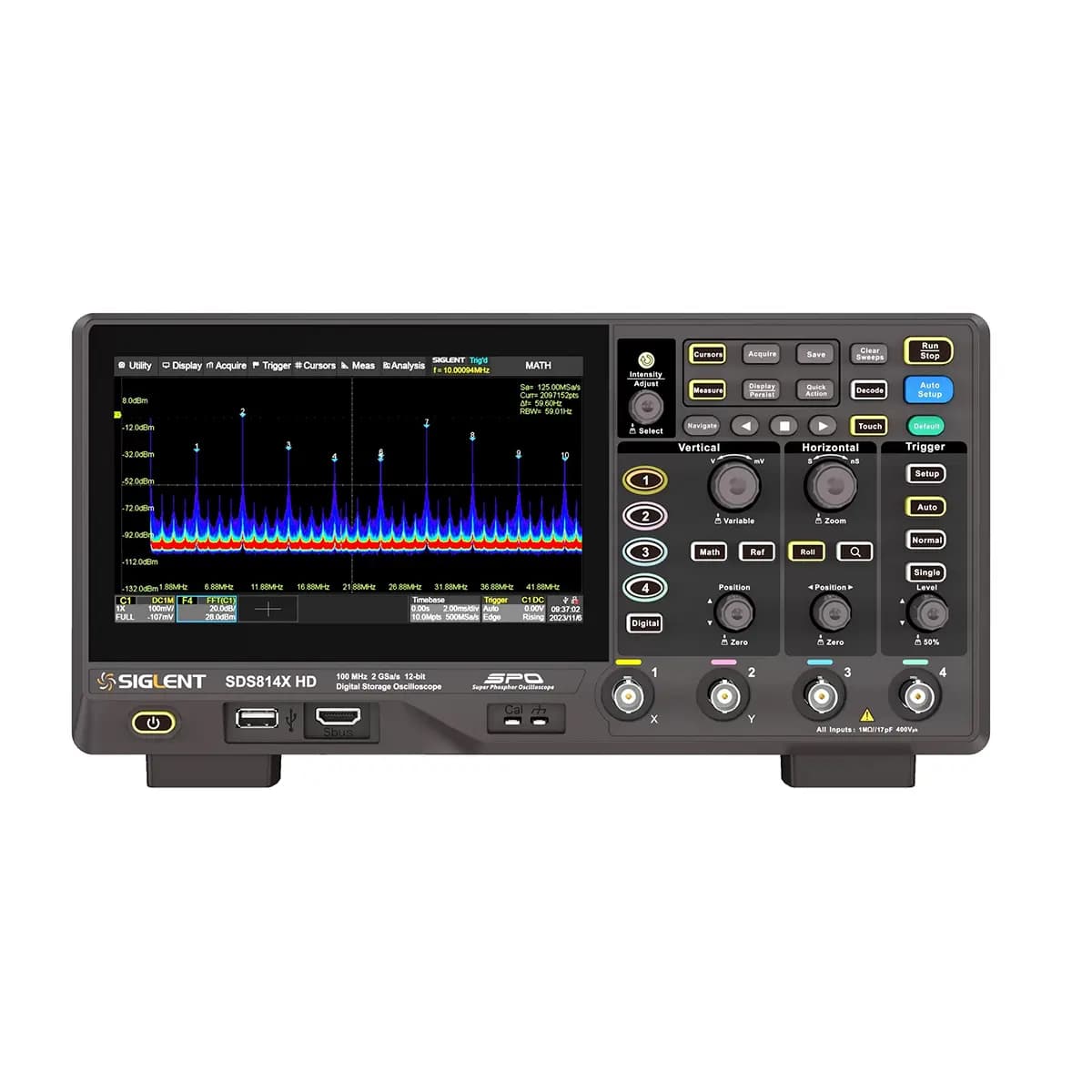 اسیلوسکوپ سیگلنت مدل SDS814X-HD چهار کانال 100 مگاهرتز