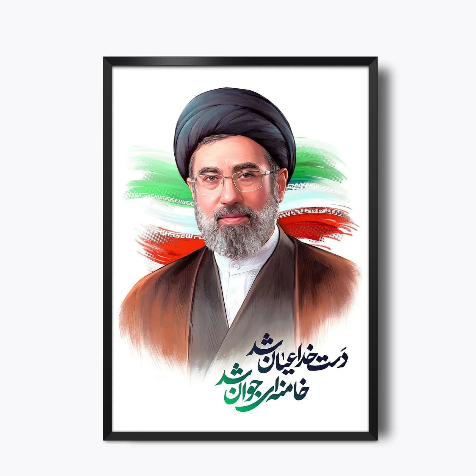 تابلو دست خدا عیان شد خامنه ای جوان شد
