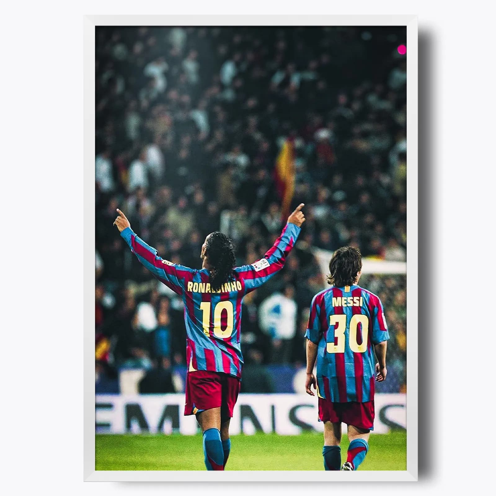 تابلو Lionel Messi(لیونل مسی) و Ronaldinho Gaúcho(رونالدینیو) — تصویر ۳