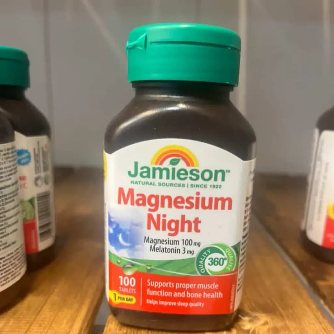 قرص منیزیم نایت جیمیسون 100 عددی | Jamieson Magnesium Night با ملاتونین — تصویر ۳