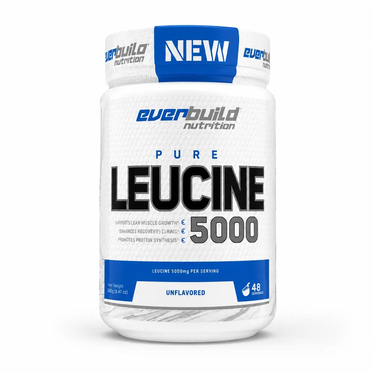 پودر لوسین خالص اوربیلد 5000 میلیگرم (بدون طعم) | Everbuild Pure Leucine