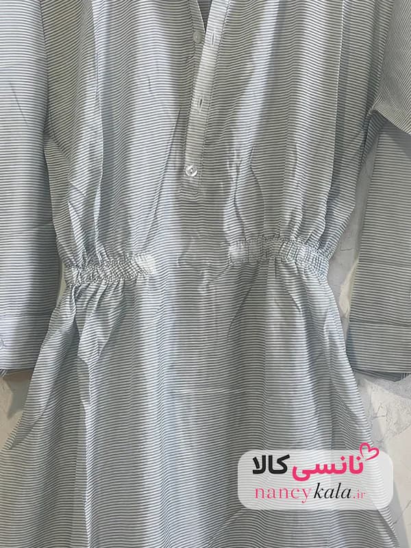 کفتان شیشه ای راه راه زنانه لطیف و خنک فری سایز 36 تا 46 — تصویر ۶