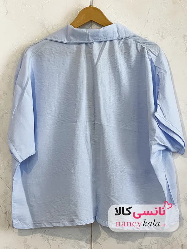 وست زنانه ترند آبی جیب فیلتو فری سایز 36 تا 48 — تصویر ۷