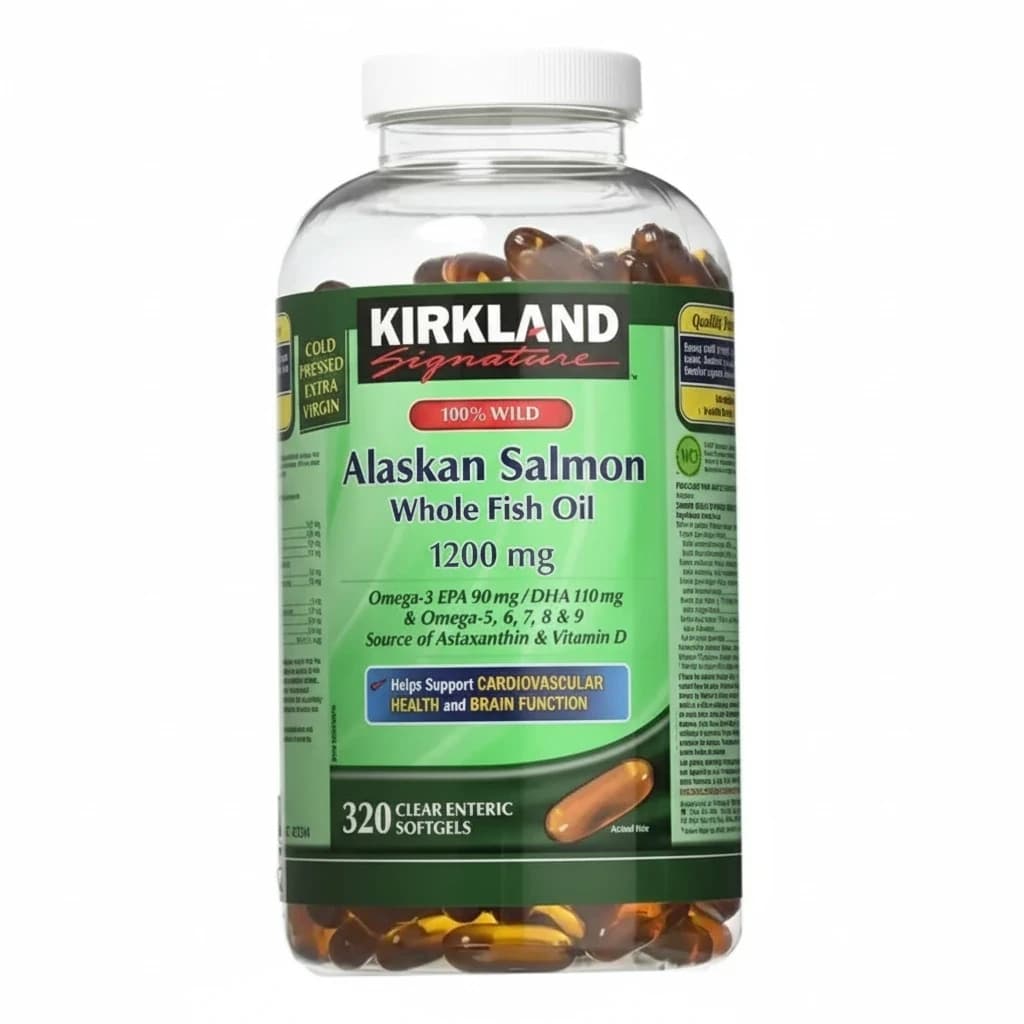 کپسول روغن ماهی سالمون کرکلند 1200 میلیگرم 320 عددی | Kirkland Fish Oil — تصویر ۲