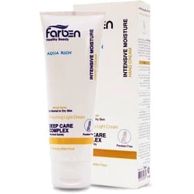 کرم مرطوب کننده و آبرسان دست فاربن حاوی روغن گندم مناسب پوست نرمال تا خشک حجم 75 میل ا Farben aqua