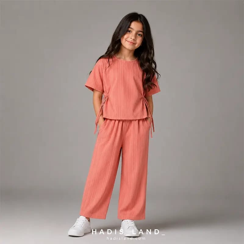 تیشرت و شلوار دخترانه راحتی کد CL-00038