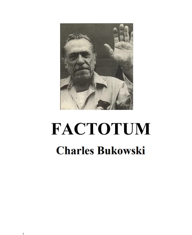 کتاب Factotum (فاکتوتوم) نسخه انگلیسی PDF | چارلز بوکوفسکی