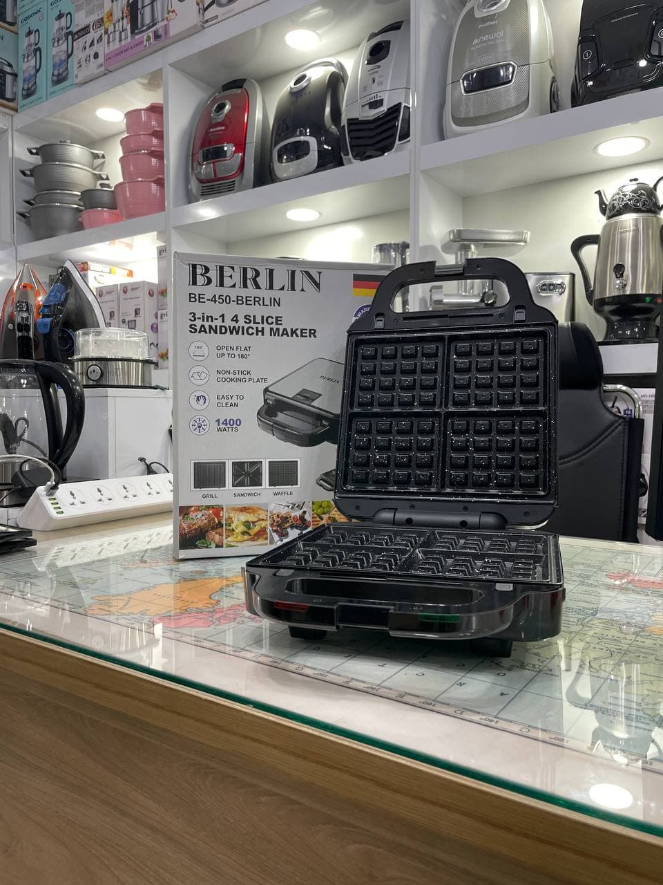ساندویچ ساز Berlin BE‑450 سهکاره 1400 وات — تصویر ۶