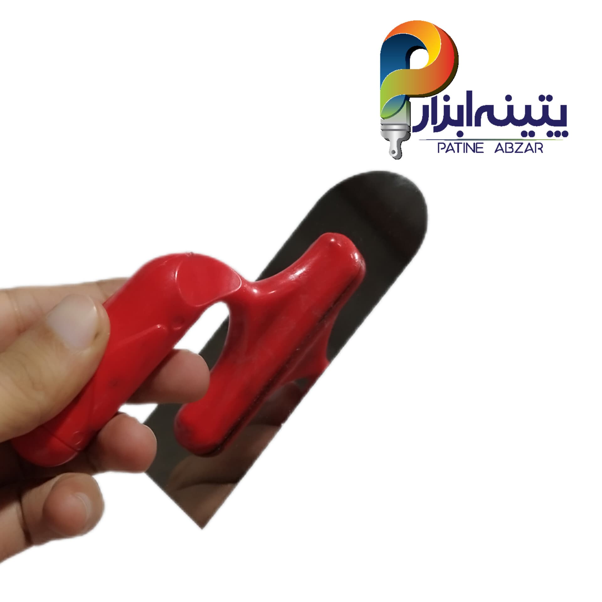 مینی ماله استیل دسته قرمز — تصویر ۲