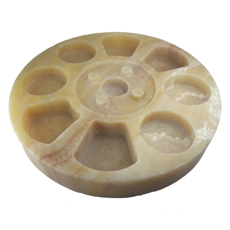 سینی سنگی سرو مزه وارمردار از سنگ مرمر پرتقالی کد222 — تصویر ۳