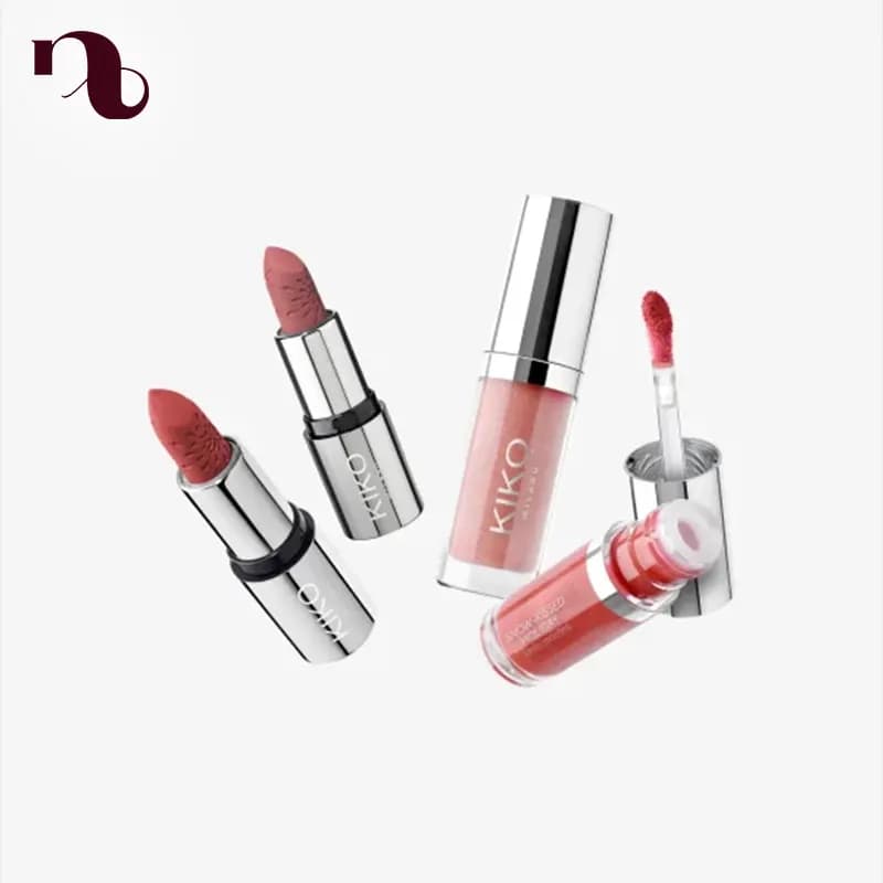ست رژلب و لیپ گلاس کیکو میلانو (Snow-Kissed Holiday Collection) — تصویر ۲
