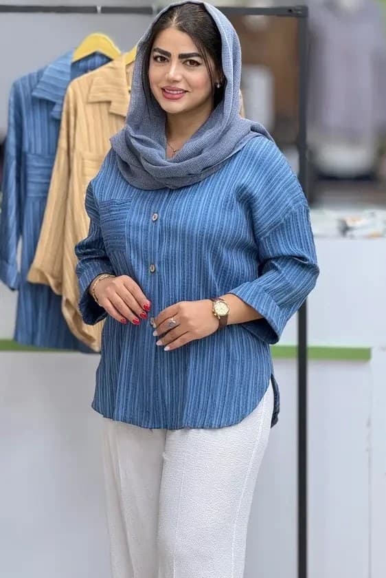 شومیز زنانه سبز – مزون آینازی