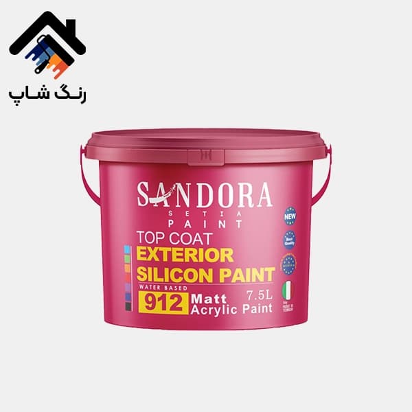 رنگ اکریلیک نما خارجی سیلیکونی مات super vip (ضد ترک) ساندورا کد 912