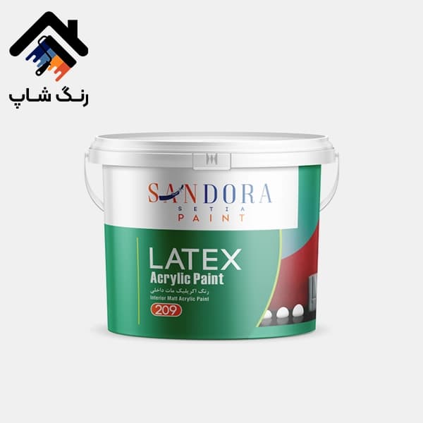 رنگ اکریلیک لاتکس مات داخلی ساندورا کد 209