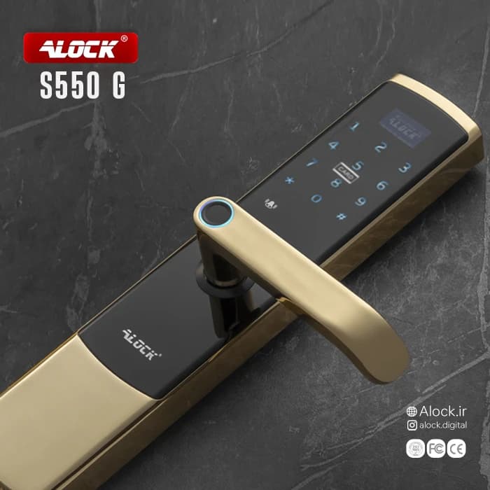 قفل اثر انگشتی دیجیتال آنلاین ALOCK مدل S550+ Gold