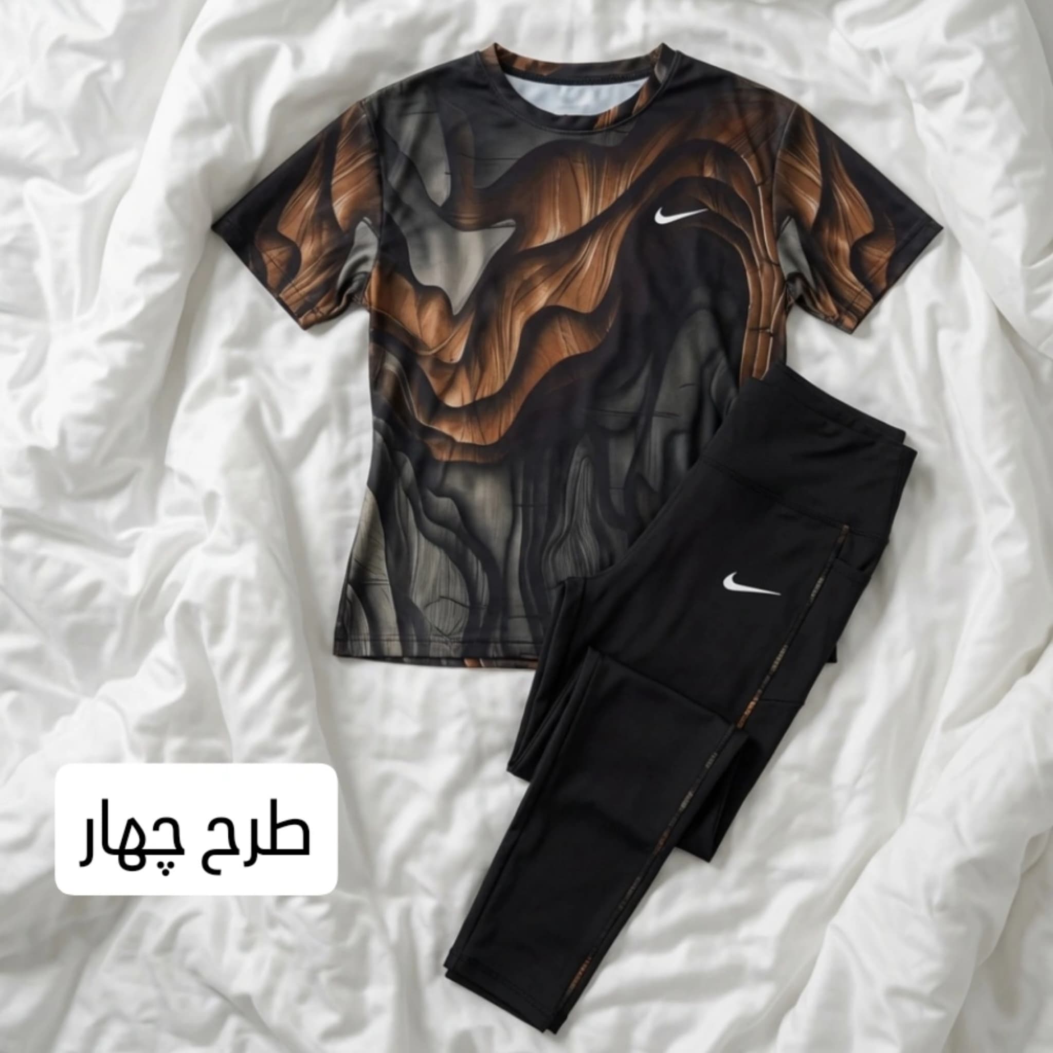 ست ورزشی زنانه سایز بزرگ تیشرت و لگ — تصویر ۱۰