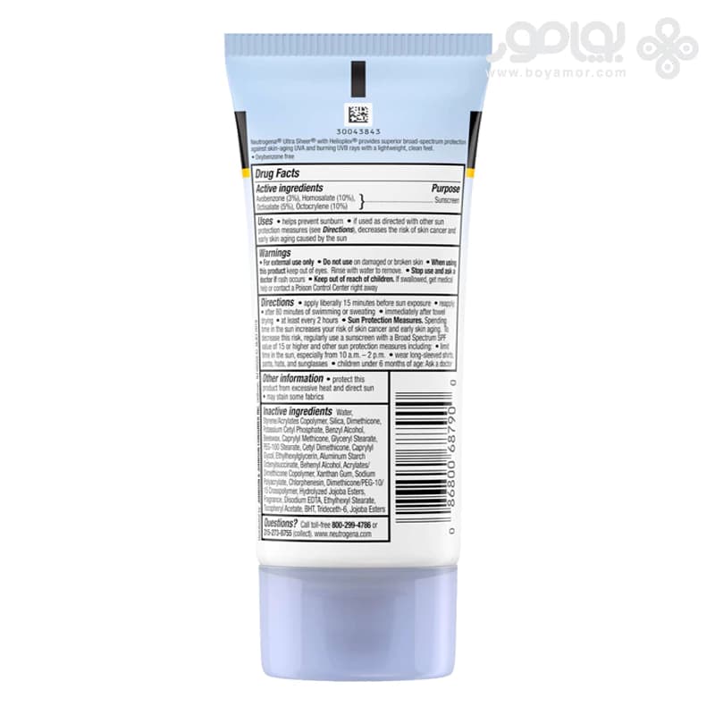 ضد آفتاب نوتروژینا مدل ULTRA SHEER حاوی SPF55 حجم 147 میل — تصویر ۶