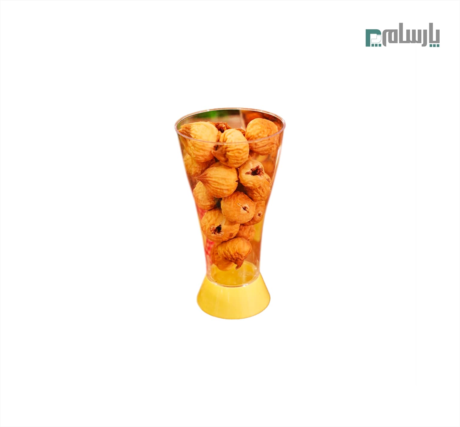 لیوان کریستالی پایه دار هیراد 230 سی سی شفاف درب دار برنا