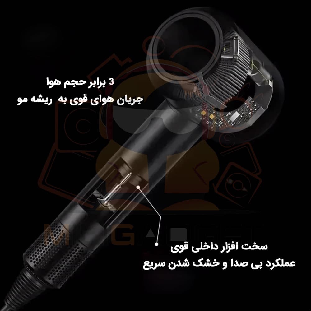 سشوار حرفهای 1600 وات مدل super hair dryer — تصویر ۳
