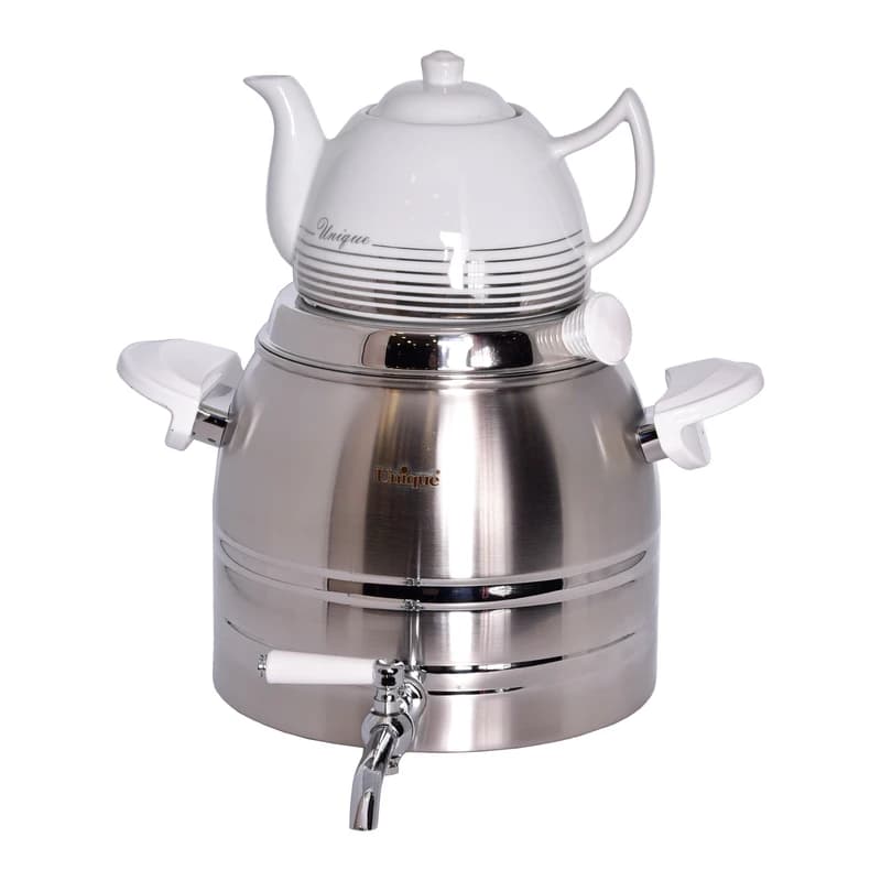 ست کتری و قوری استیل یونیک مدل UN-7220 ظرفیت کتری 5 لیتر — تصویر ۲