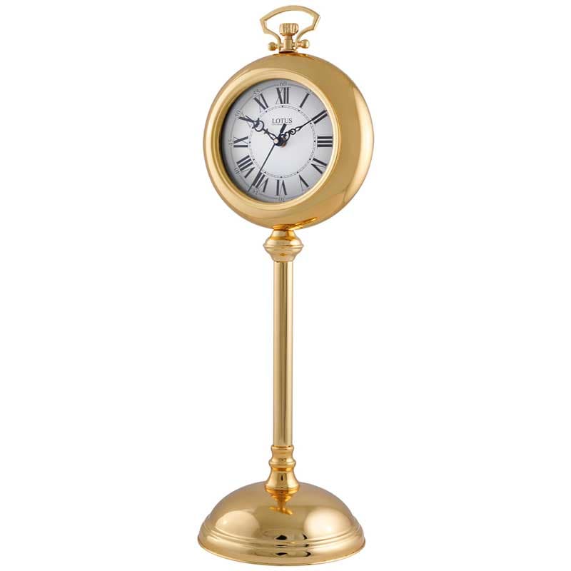 ساعت رومیزی فلزی SANTA CLARA کد TC-804 رنگ GOLD — تصویر ۲
