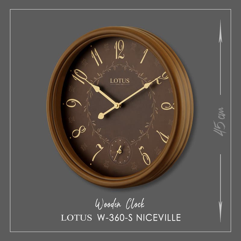 ساعت دیواری چوبی مدل NICEVILLE کد W-360.NEW — تصویر ۵