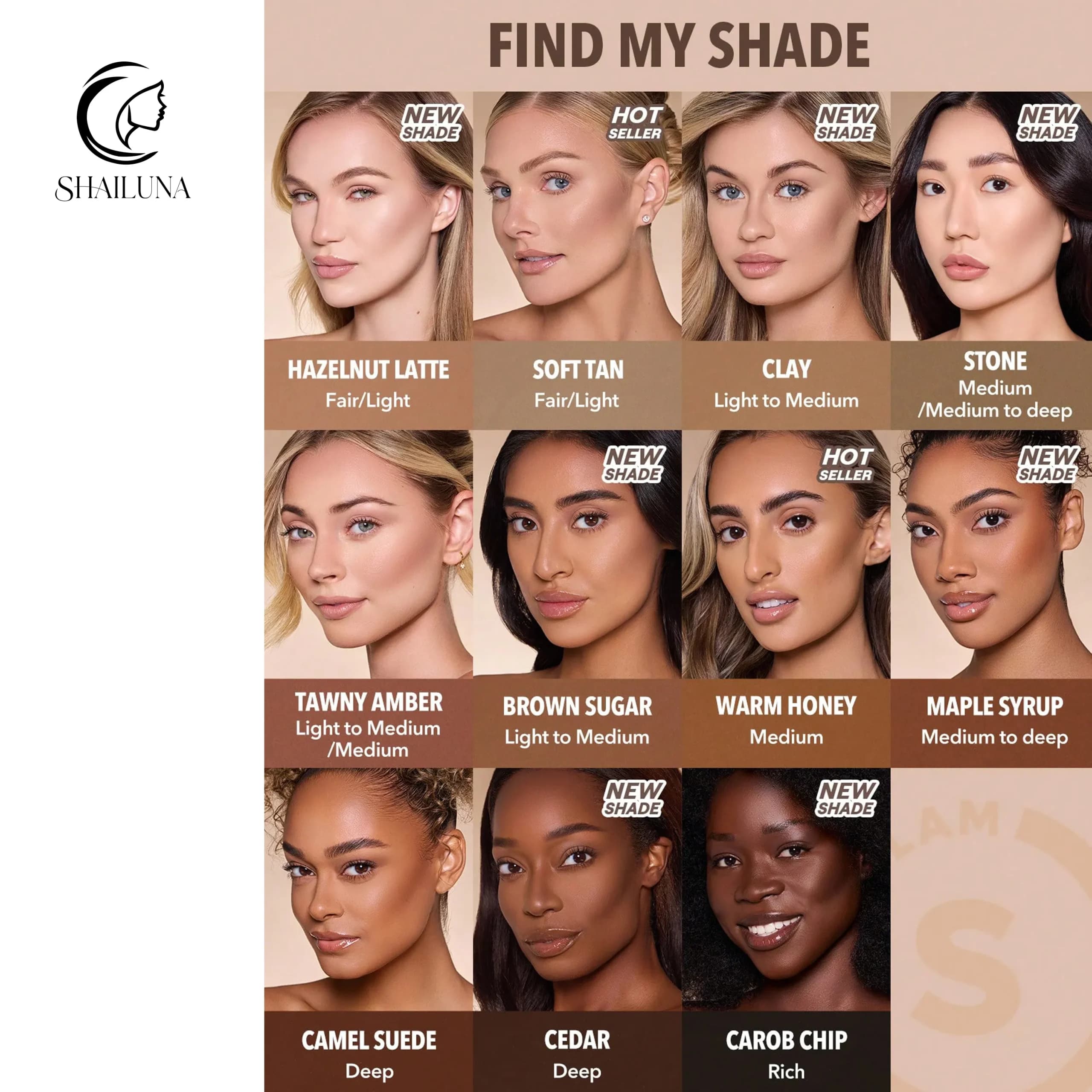 کانتور مایع شیگلم مدل Sheglam Camel Suede — تصویر ۸