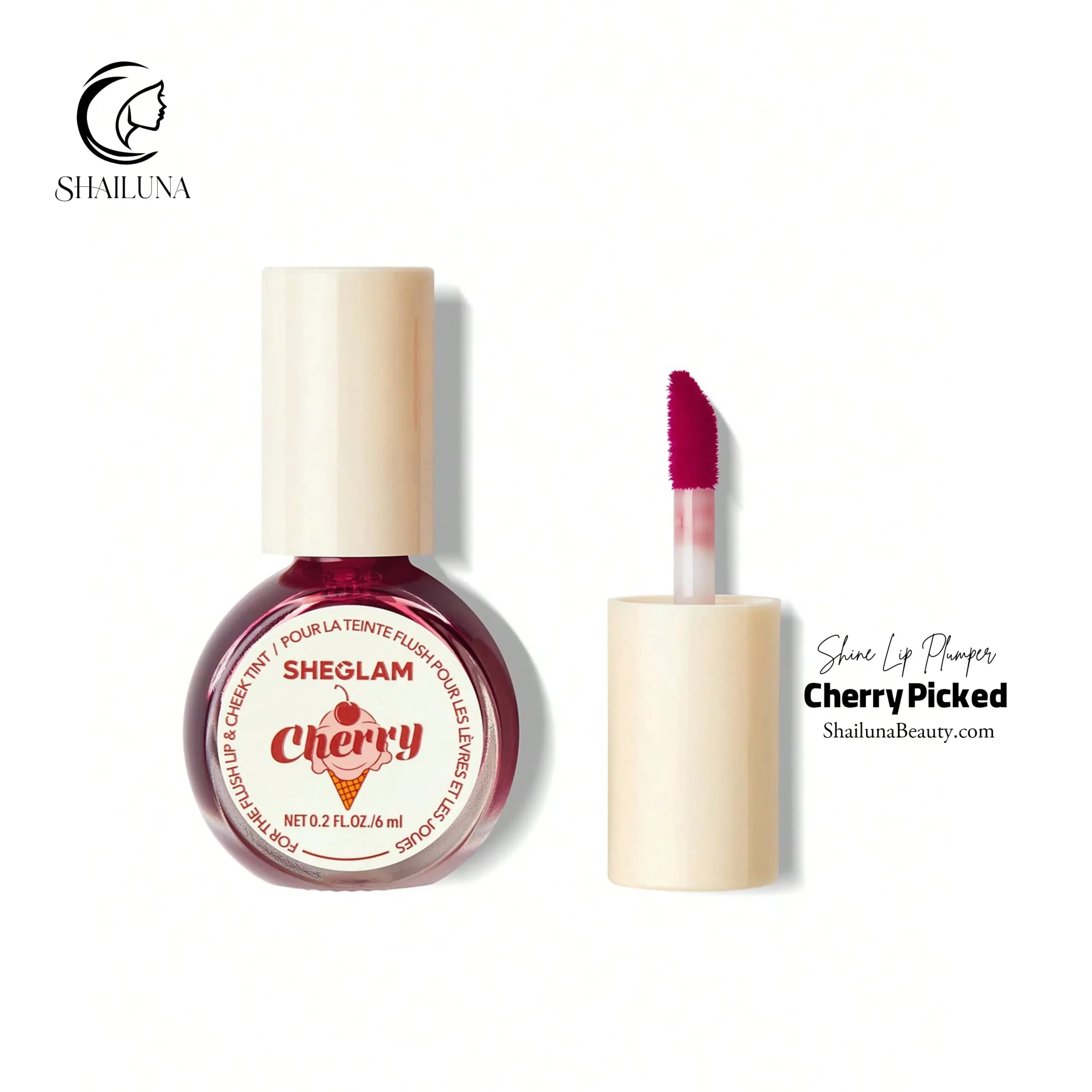 تینت لب و گونه شیگلم مدل Sheglam Lip & Cheek Tint Cherry Picked