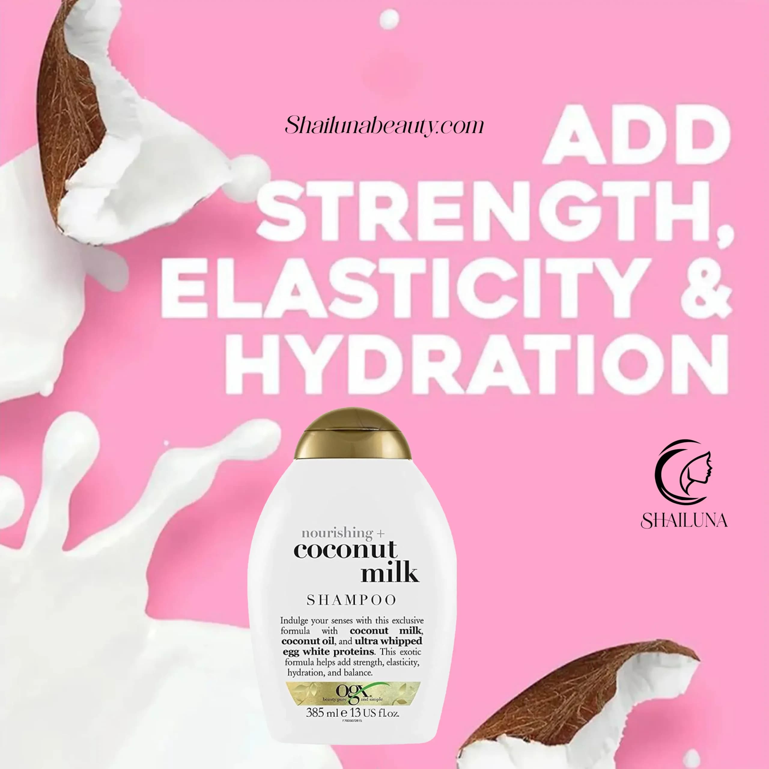 شامپو او جی ایکس مدل شیرنارگیل OGX Coconut Milk — تصویر ۲