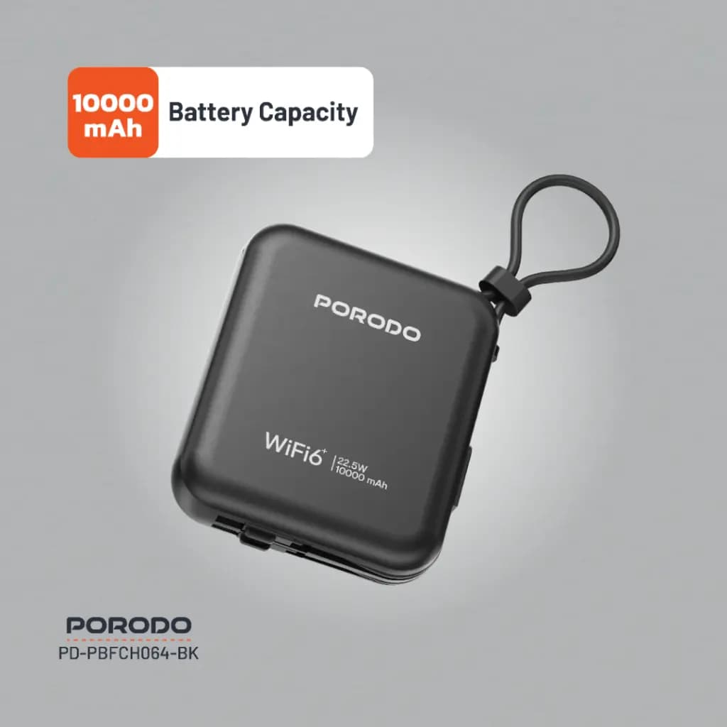 مودم همراه و پاوربانک 4G LTE WiFi 6 پورودو مدل PB064 — تصویر ۴