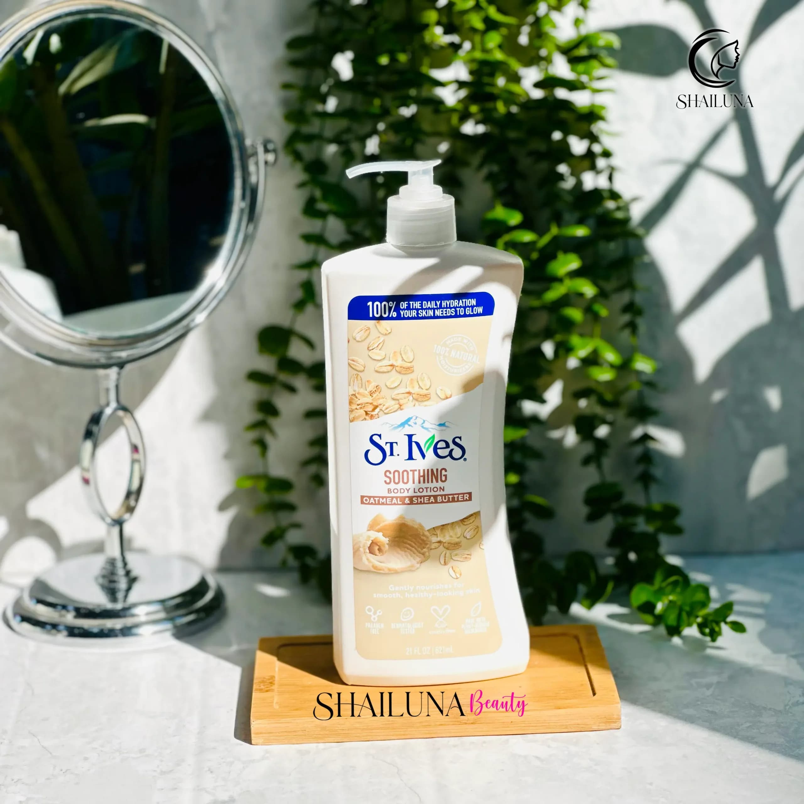 لوسیون بدن سینت ایوز St.Ives مدل شی باتر و جودوسر Shea Butter and Oatmeal — تصویر ۲