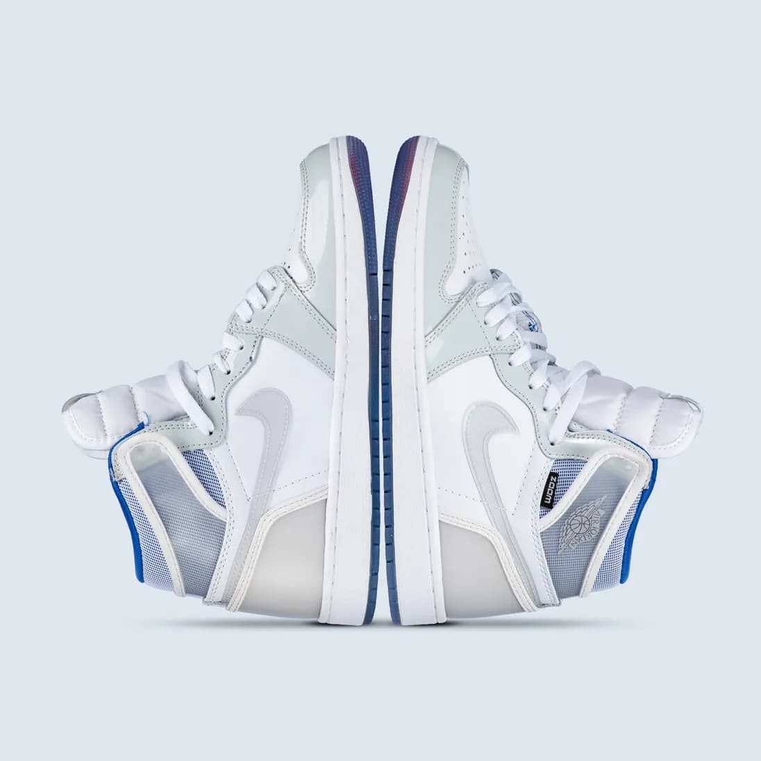 کتونی جردن 1 ساقدار سفید آبی اورجینال — تصویر ۵