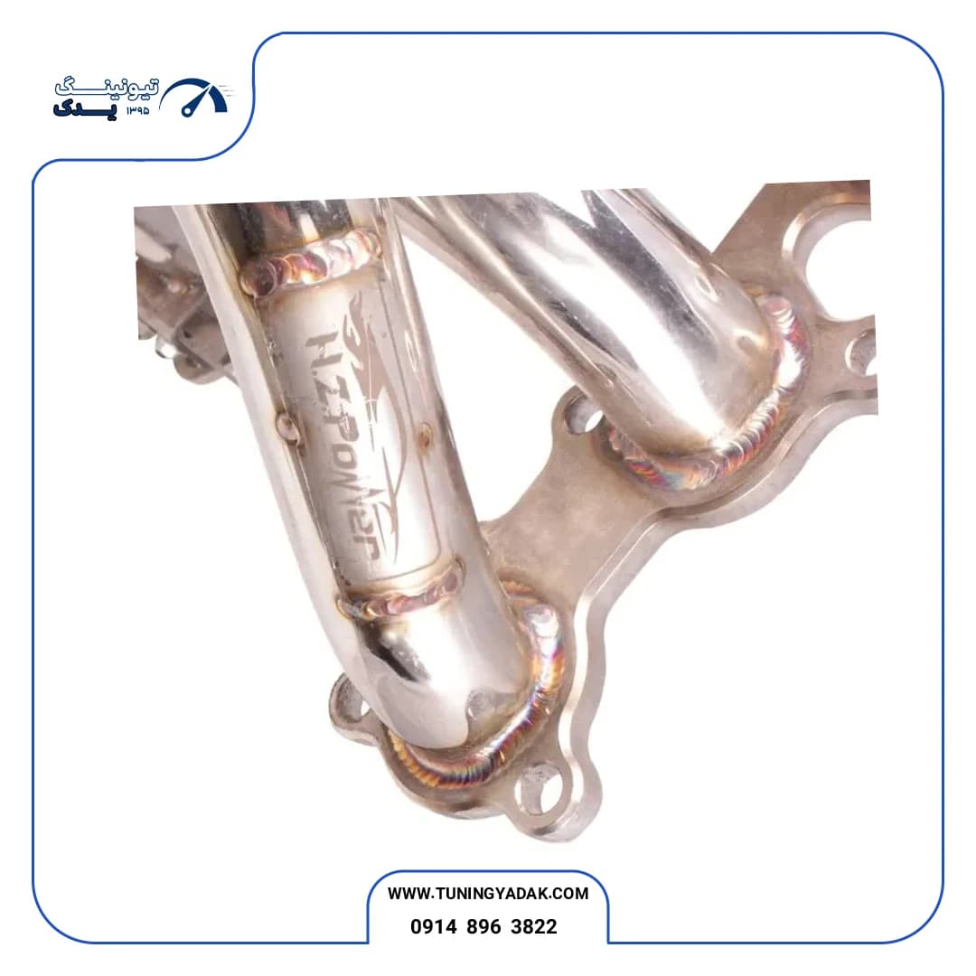 هدرز استیل HZ Power موتور TU5 رانر کوتاه پژو ۲۰۶، ۲۰۷ و رانا — تصویر ۲