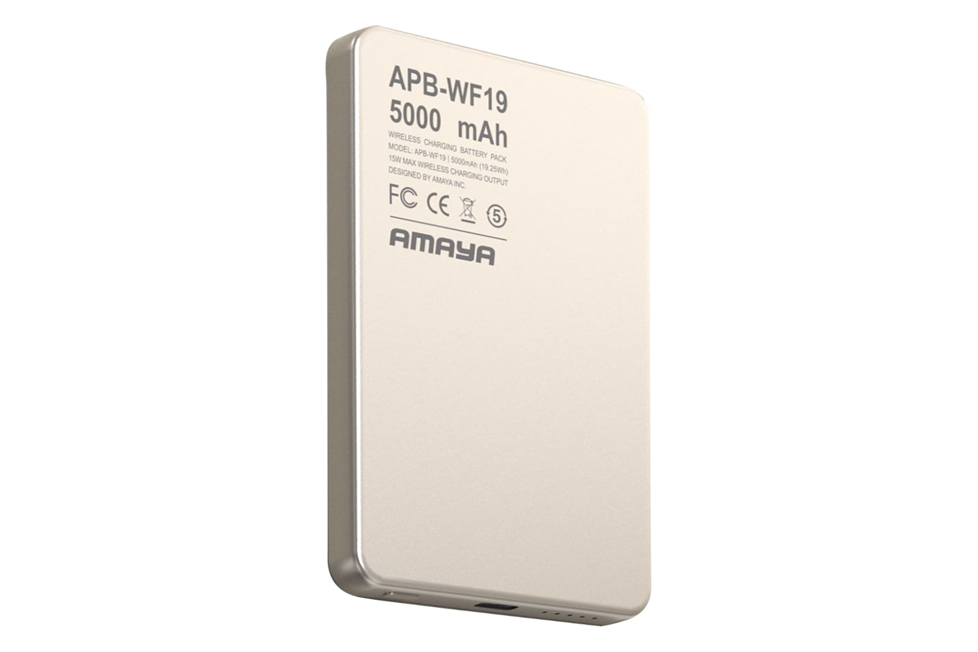 پاوربانک وایرلس آمایا مدل APB-WF19 ظرفیت 5000 میلی آمپر ساعت — تصویر ۵