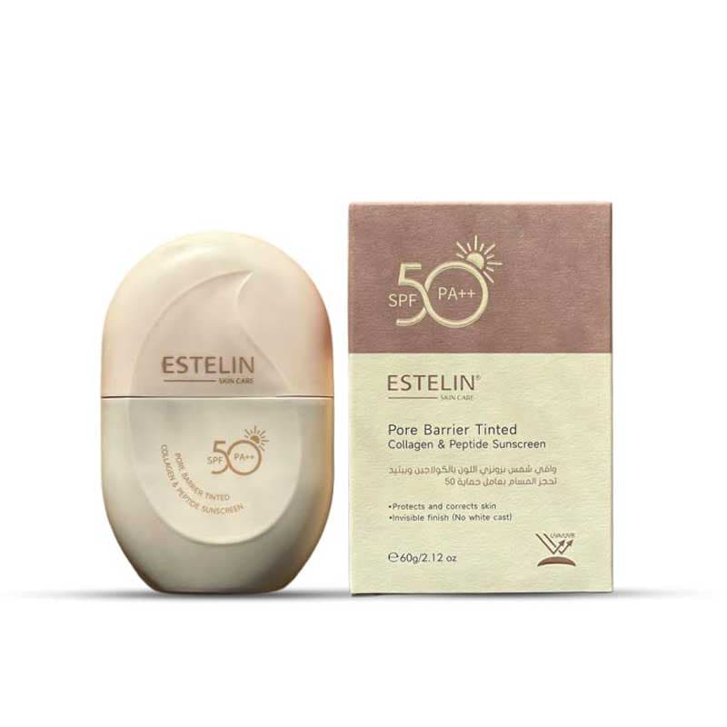 کرم ضد آفتاب رنگی کلاژن و پپتاید spf 50 استلین وزن ۶۰ گرم