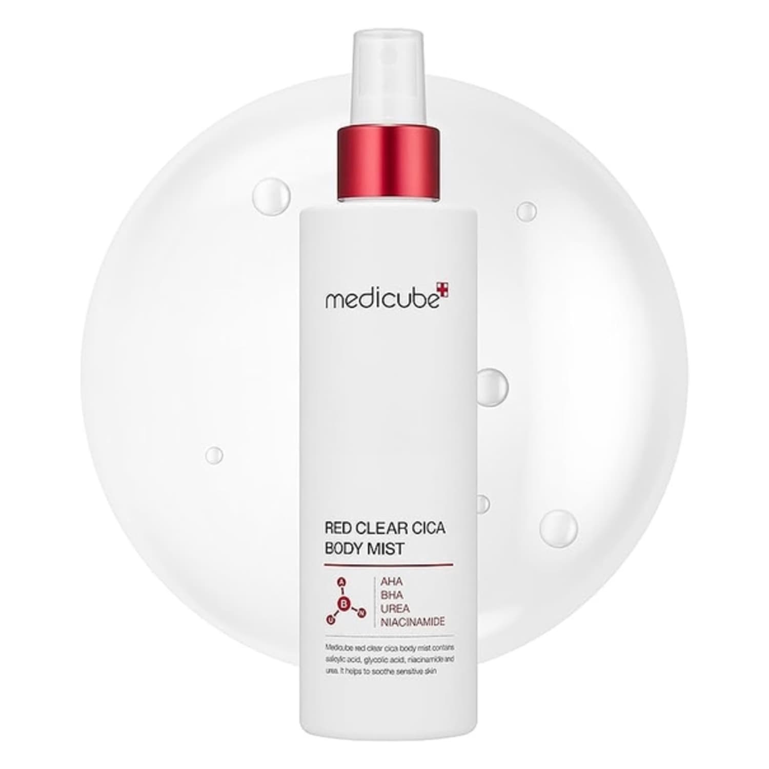 اسپری میست ضد جوش بدن مدی کیوب مدل Red Clear Cica