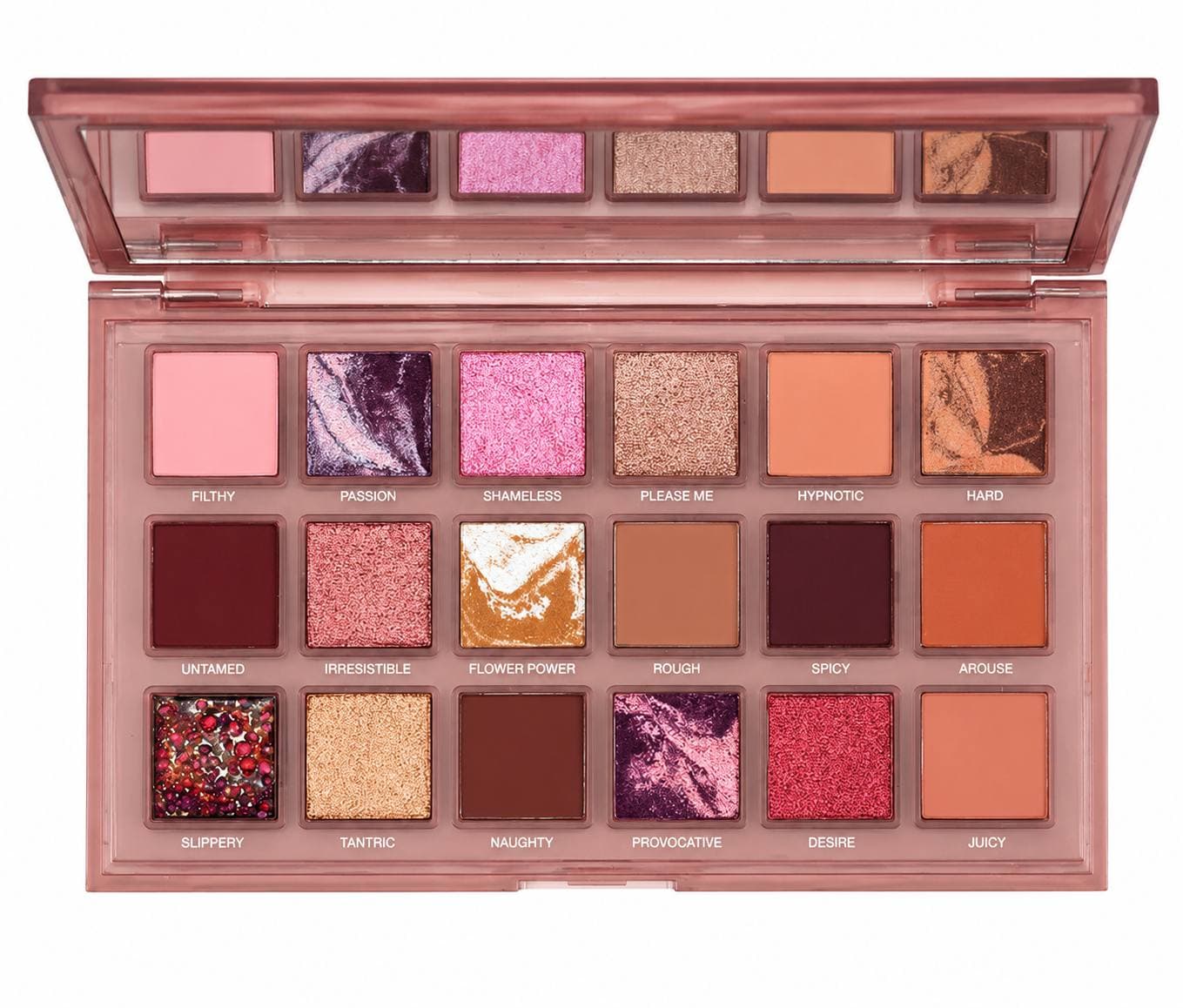 پالت سایه هدی بیوتی اصل وارداتی ایتالیا مدل ناتی نود | Huda Beauty Naughty Nude Eyeshadow Palette — تصویر ۲