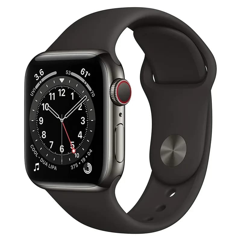 اپل واچ سری 6 مشکی سایز 40mm باطری %100 فابریک حافظه 32 گیگابایت – کارکرده — تصویر ۲