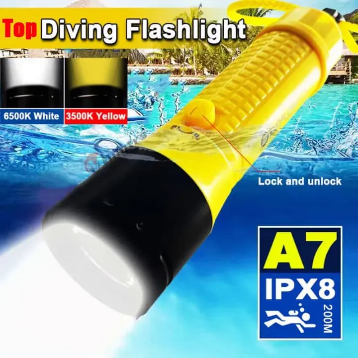 چراغقوه LED غواصی مدل A7