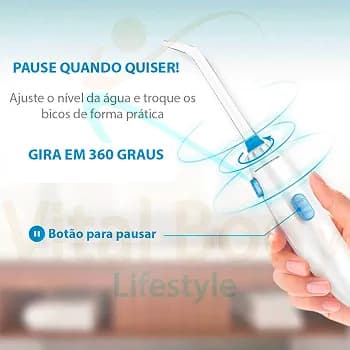 دستگاه.واترجت و آبیاری دهانی و نخ دندان آبی مدل WaterPulse V300 — تصویر ۸