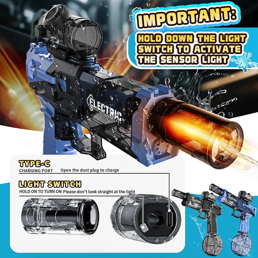 تفنگ آبپاش برقی با افکت شعله دهانه (Muzzle Flash) — تصویر ۵