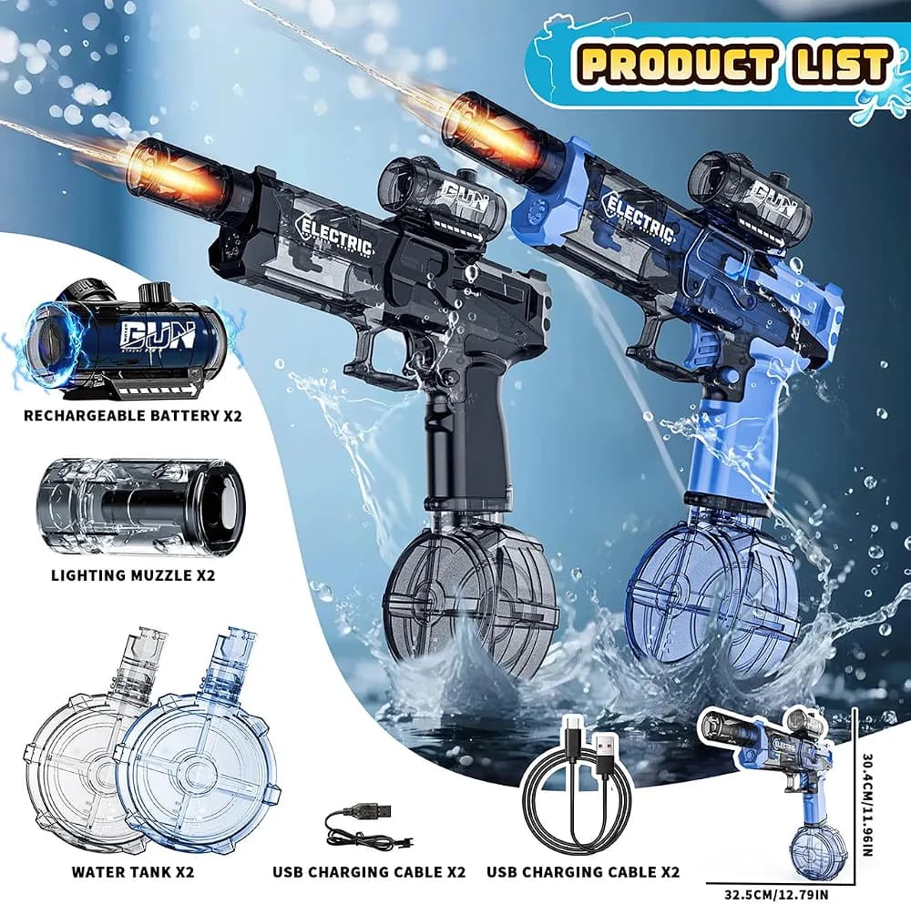 تفنگ آبپاش برقی با افکت شعله دهانه (Muzzle Flash) — تصویر ۳