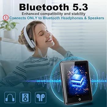 پخشکننده MP3 با حافظه ۶۴ گیگابایت برند: اودجویی (ODEJOI) نام مدل: ODM17Blk — تصویر ۶