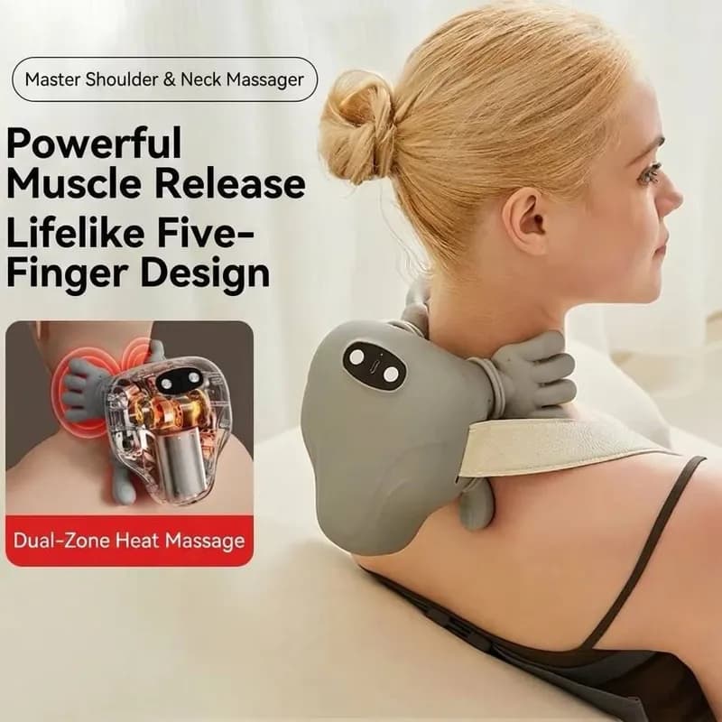 ماساژور هوشمند گردن شارژی _ شبیهساز ماساژ دست با گرمایش ملایم