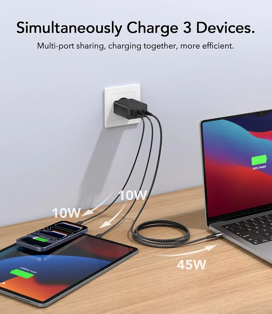 شارژر USB-C ۶۵ وات ANYKON — تصویر ۲