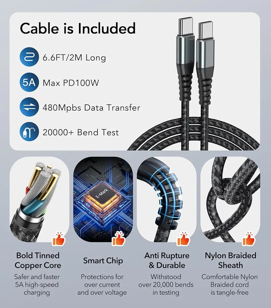 شارژر USB-C ۶۵ وات ANYKON — تصویر ۳